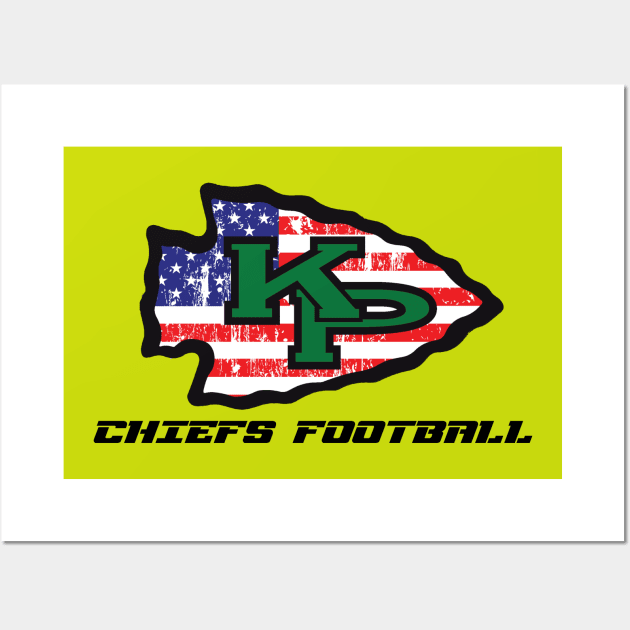 KP Chiefs Football (American Pride Arrowhead) Wall Art by ArmChairQBGraphics